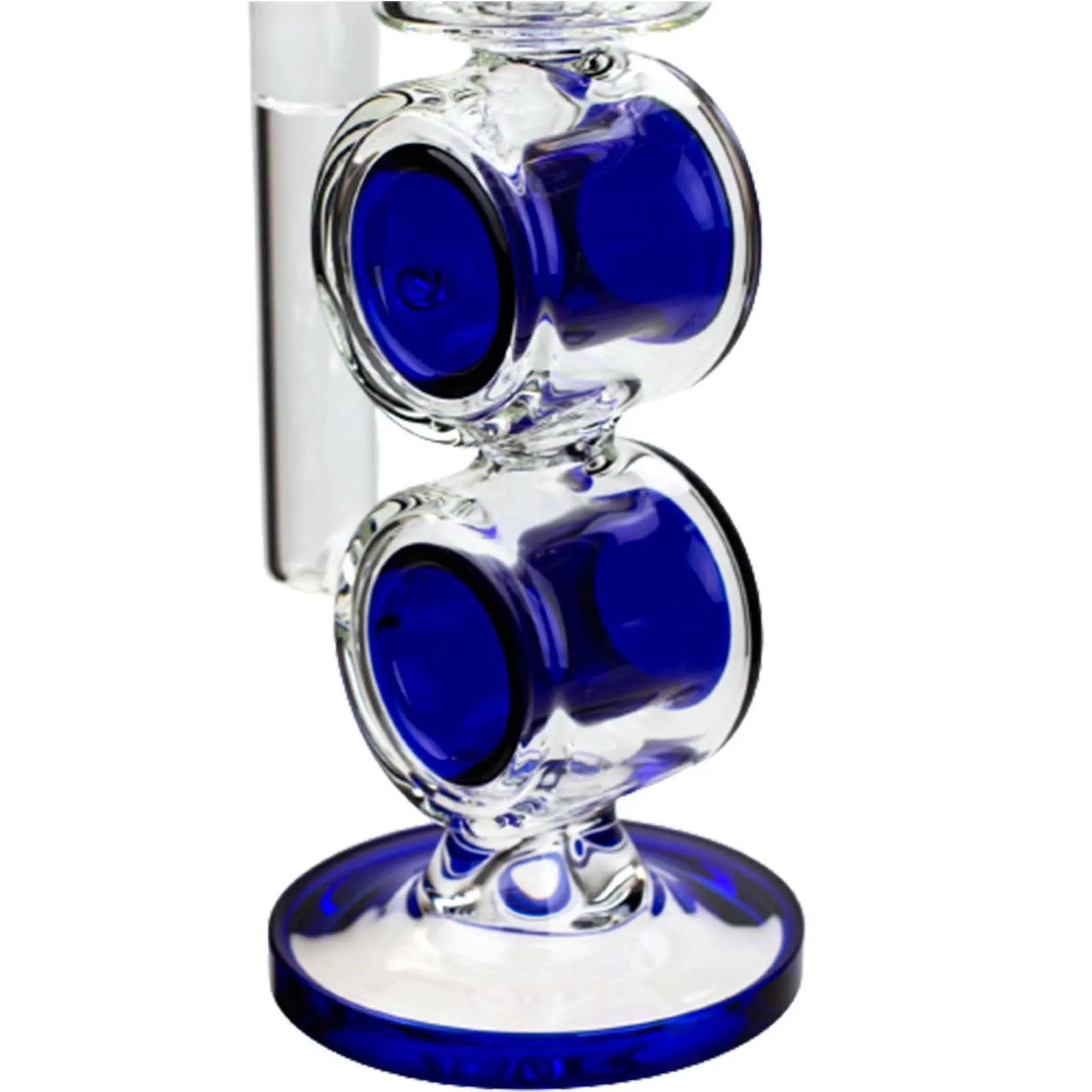 17" H2O Double Ring Glass Water Bong