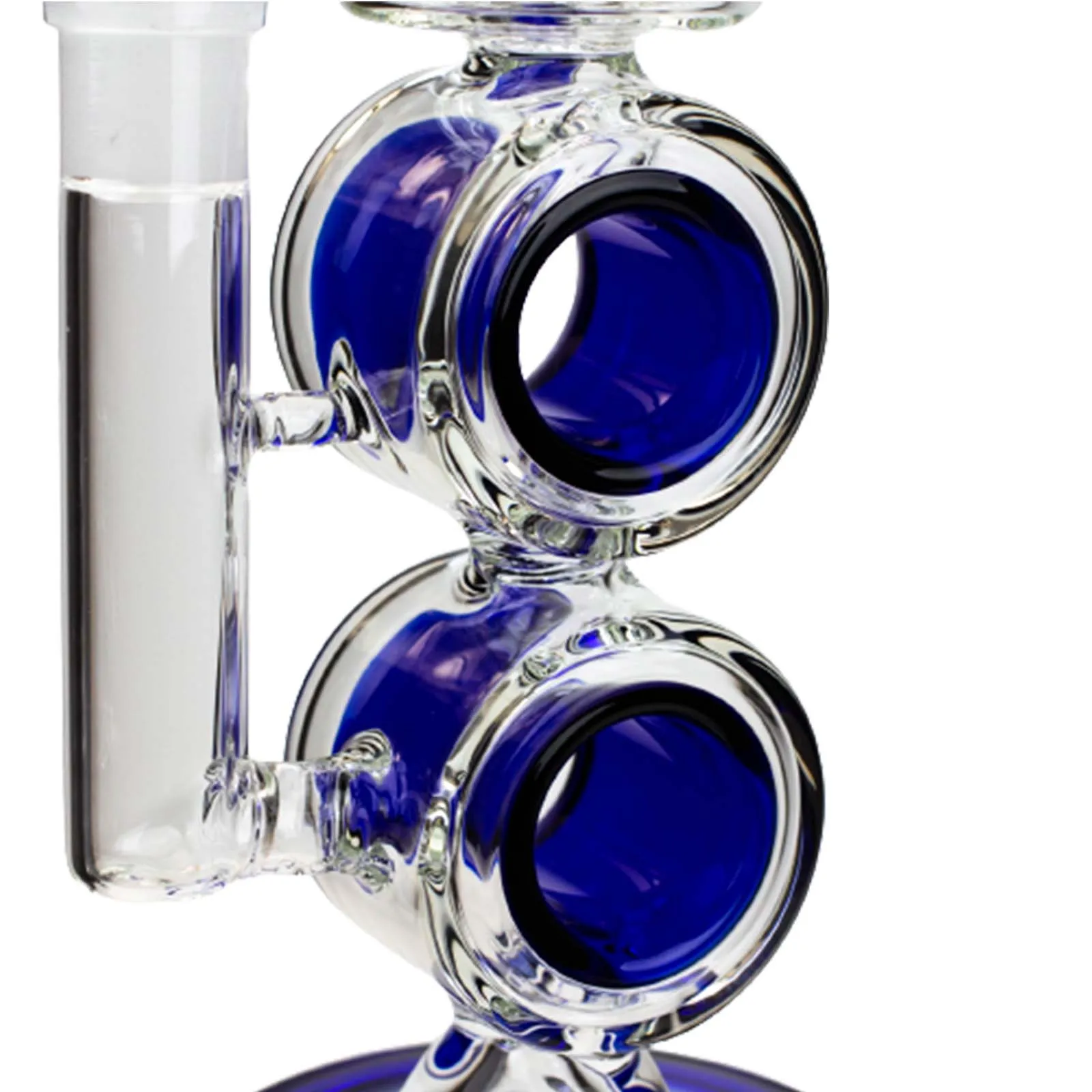 17" H2O Double Ring Glass Water Bong