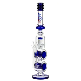 17" H2O Double Ring Glass Water Bong