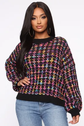 80's Flashback Sweater - Black/combo