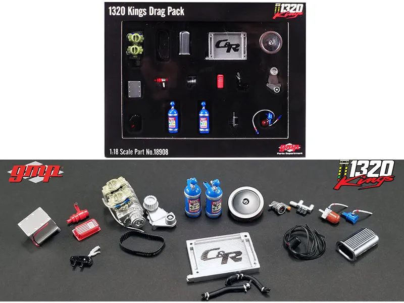 Accessory Pack 19 piece Set for 1969 Chevrolet Camaro 1320 Drag Kings 1/18 Diecast Replica by GMP