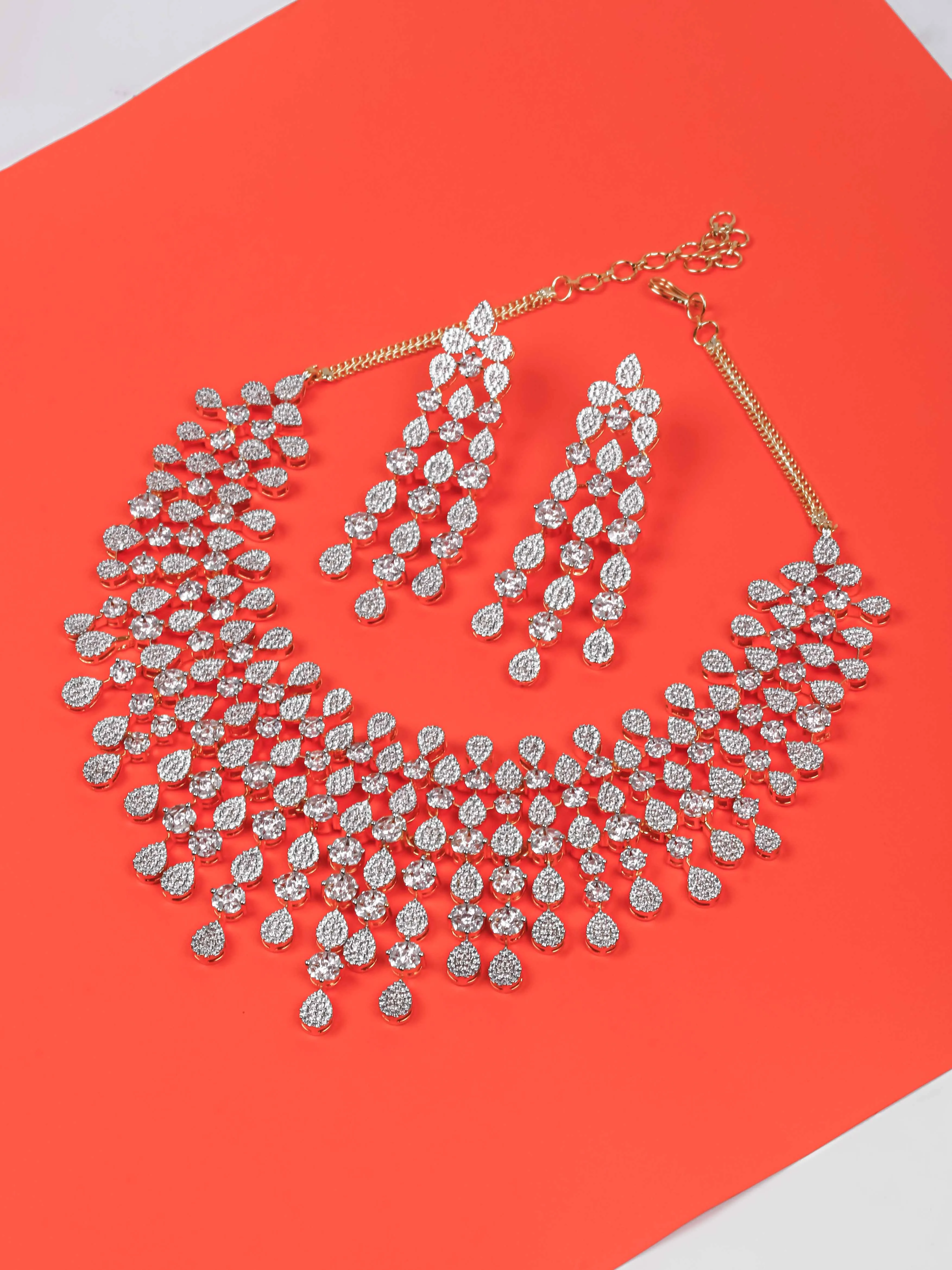 AD Necklace Set With Earrings