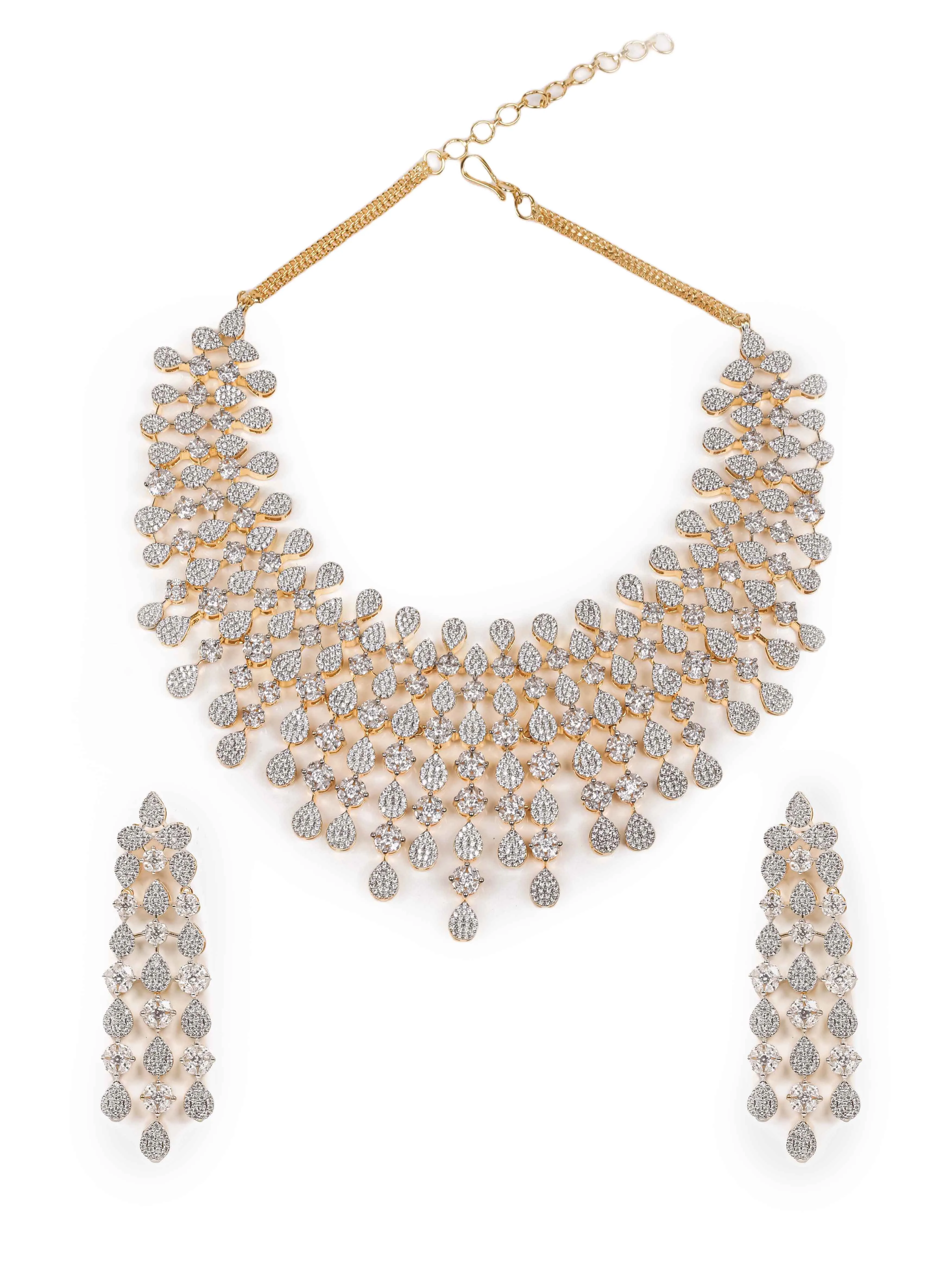 AD Necklace Set With Earrings