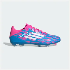 Adidas F50 League Firm/Multi-Ground Men's Football Shoes -Solar Blue/Cloud White/Solar Pink