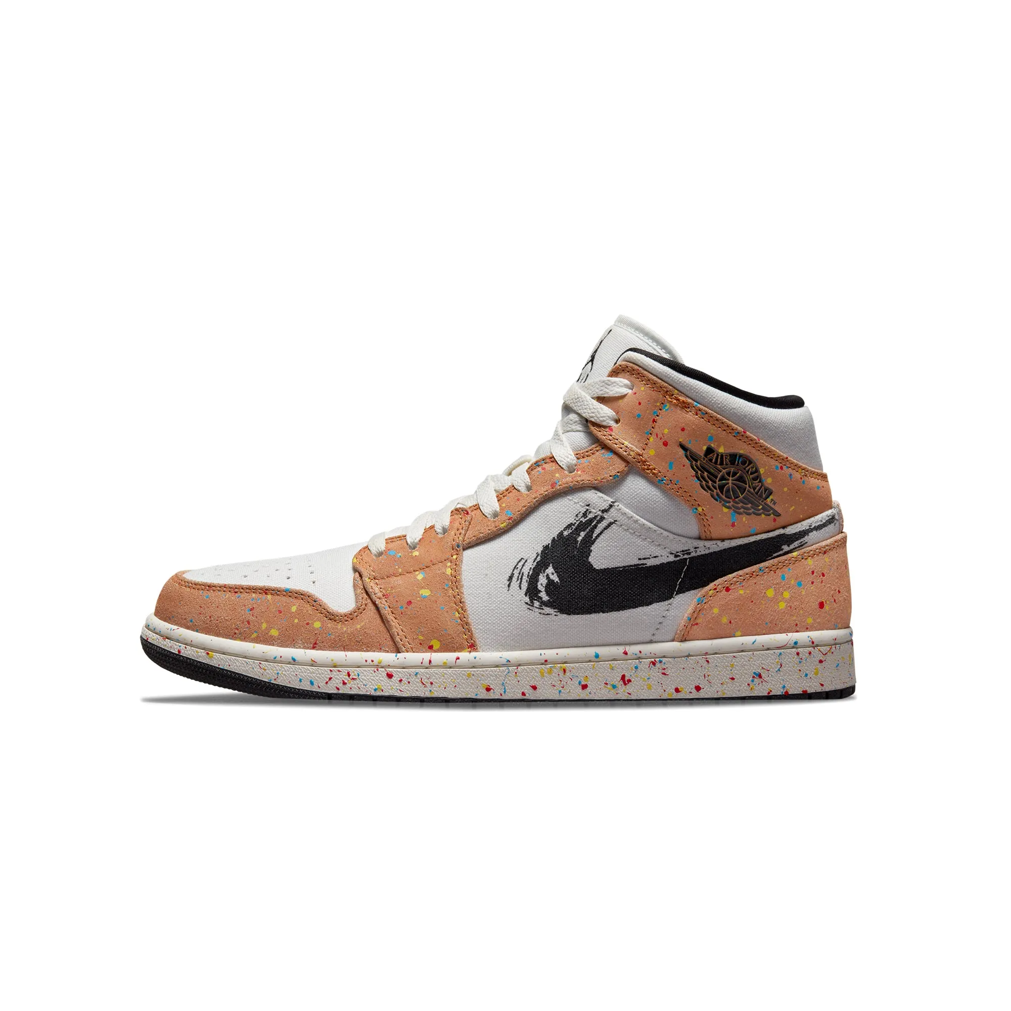 Air Jordan Mens 1 Mid SE Shoes 'Sail/Black/Cider'