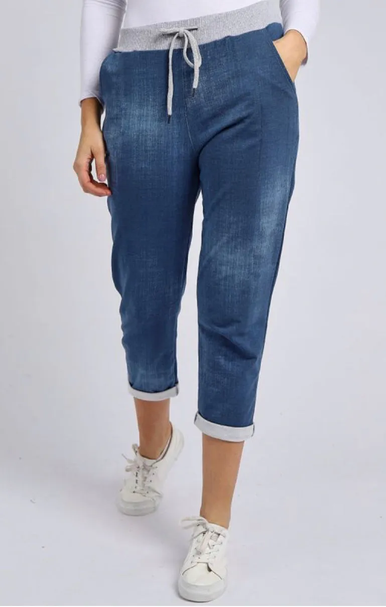 Anne   Kate Italian Plain Dark Denim Trouser 16-20