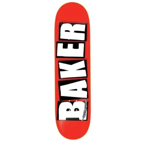 Baker Skateboards Brand Logo Skateboard Deck Red/White - 8.00