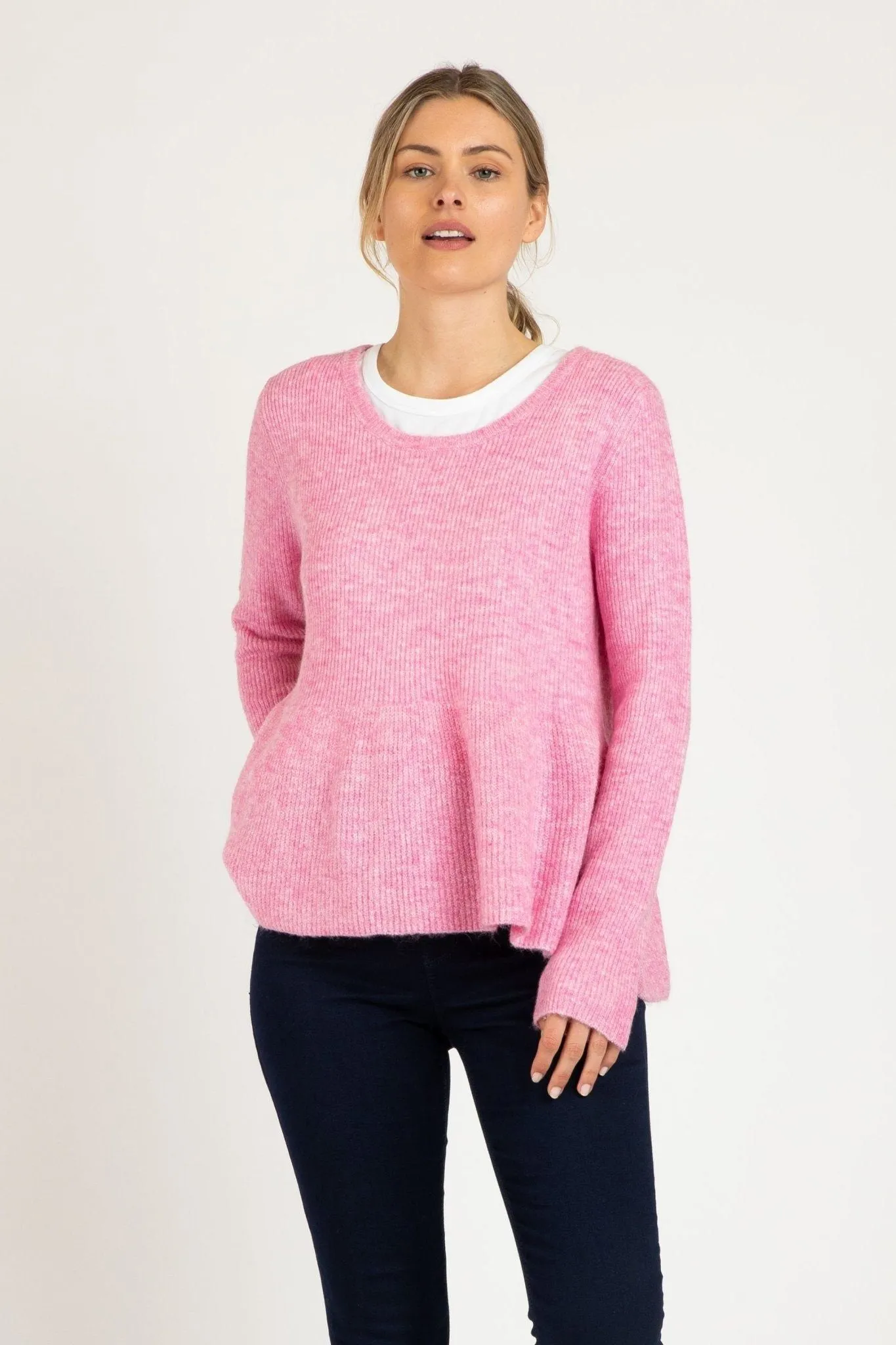 Betty Basics Lexi Knit Jumper in Floss Pink