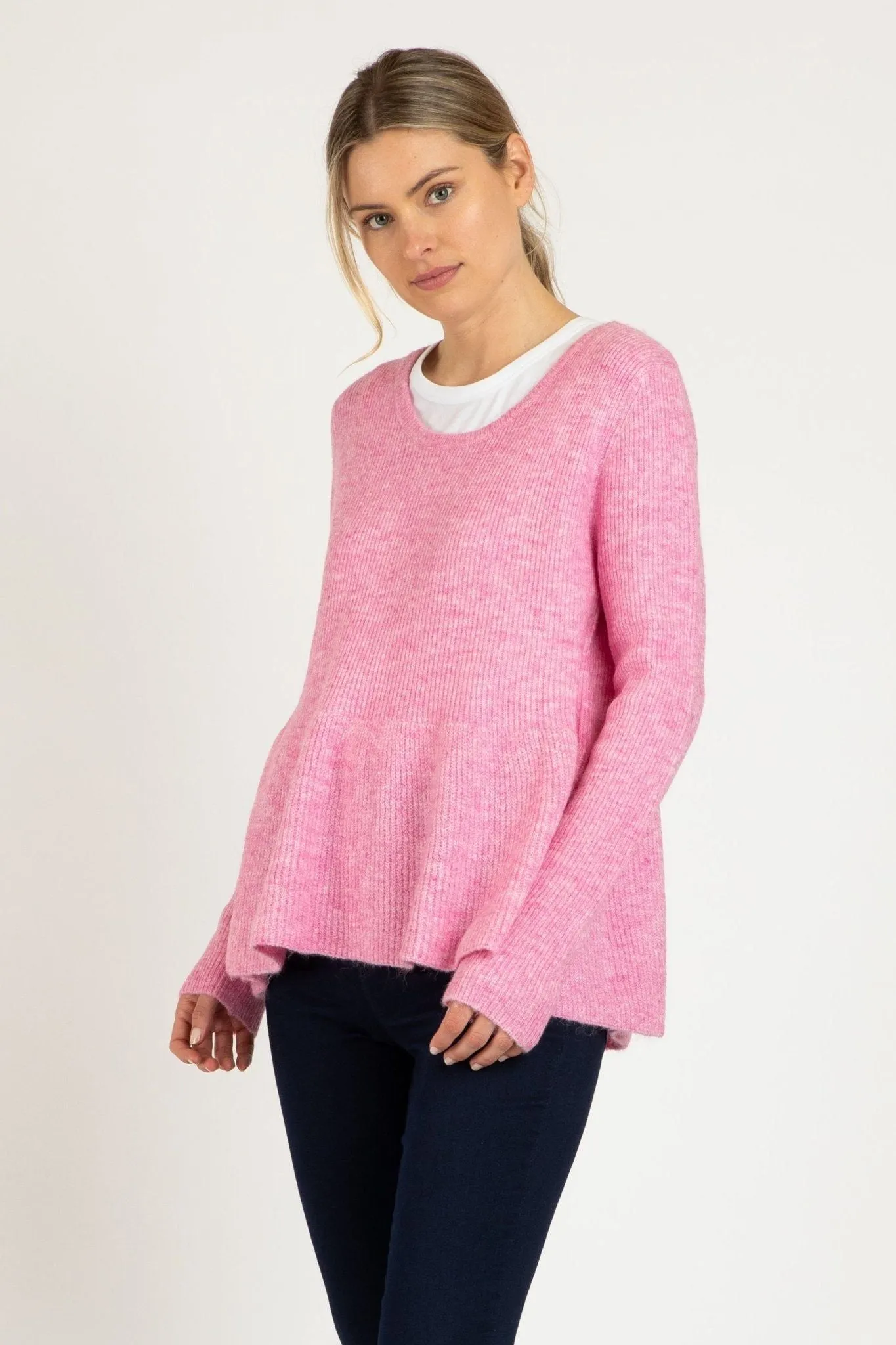 Betty Basics Lexi Knit Jumper in Floss Pink