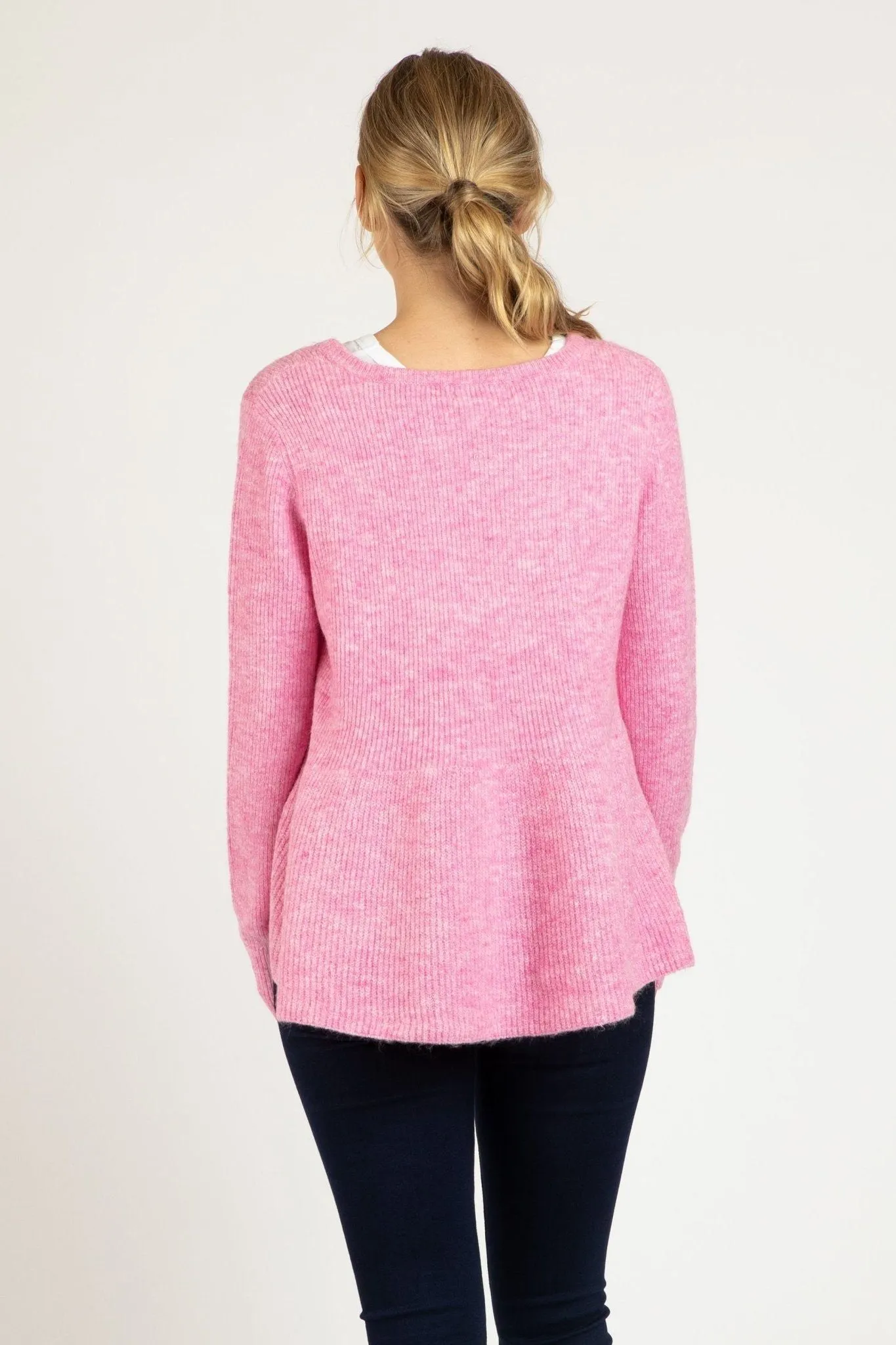 Betty Basics Lexi Knit Jumper in Floss Pink