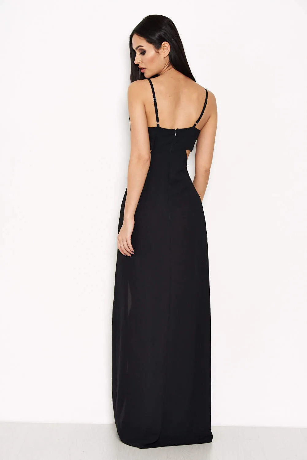 Black Cut Out Maxi Dress