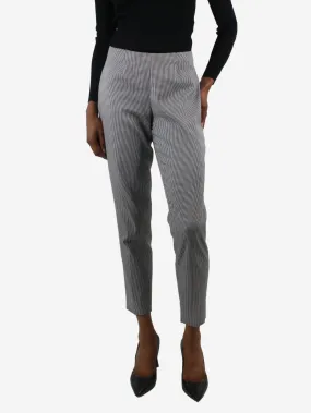 Black slim-leg checked trousers - size IT 40