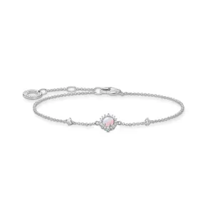 Bracelet Pink Stone Silver