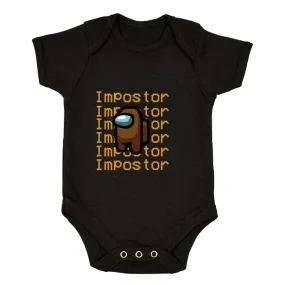 Brown Impostor Among Us Gamer Xmas Funny Viral Game Retro Baby & Toddler Body Suit