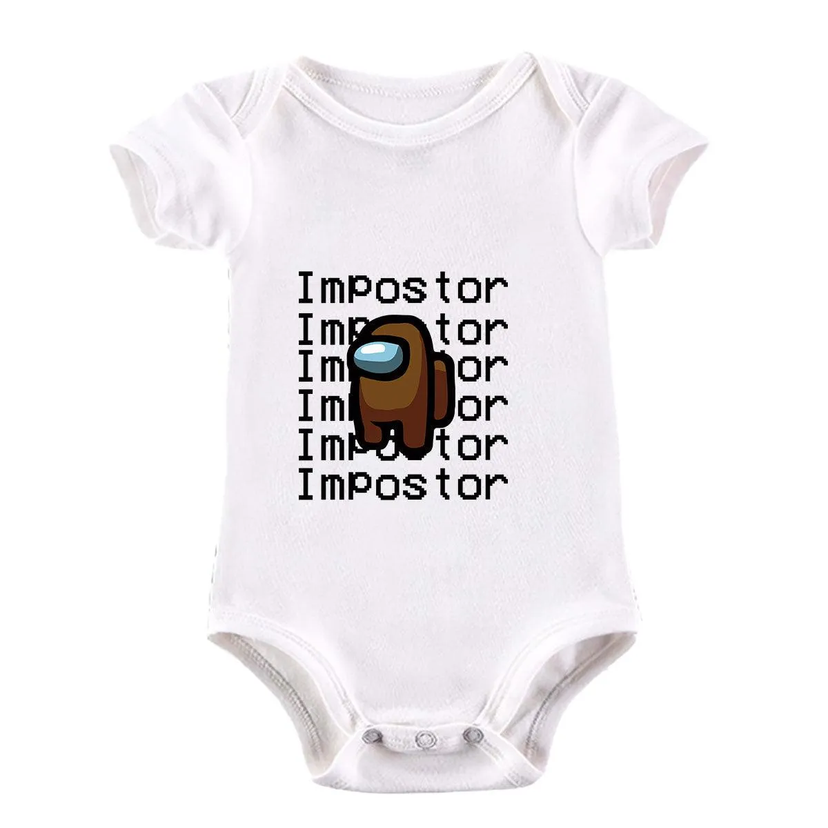 Brown Impostor Among Us Gamer Xmas Funny Viral Game Retro Baby & Toddler Body Suit