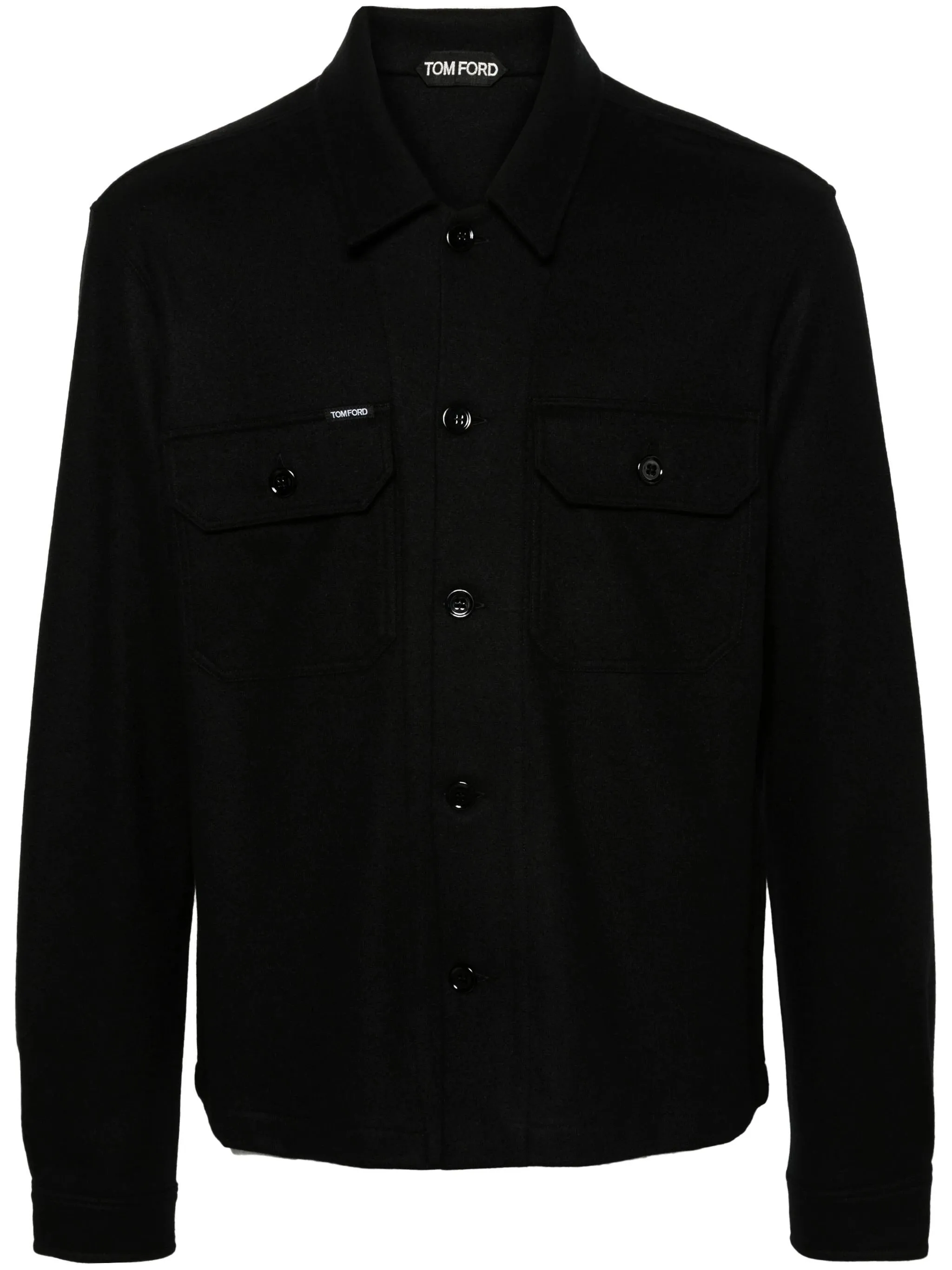 Button-Up Cashmere Overshirt