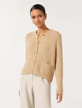 Chloe Petite Textured Knit Cardigan