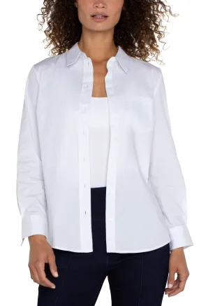 CLASSIC BUTTON FRONT POPLIN SHIRT