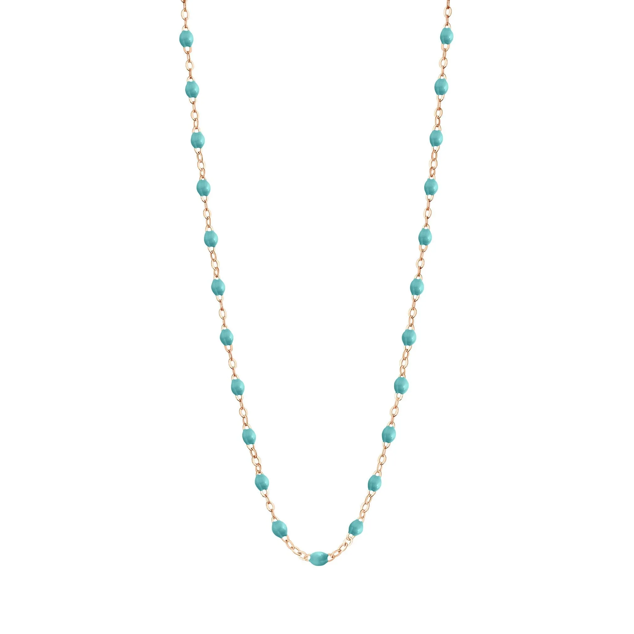 Classic Gigi Turquoise Green necklace, Rose Gold, 17.7"