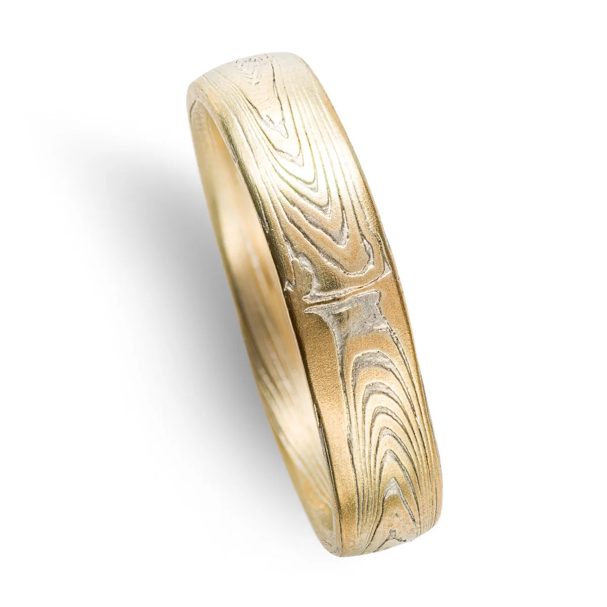 Classic Wedding Band in Vortex Pattern and Spark Palette