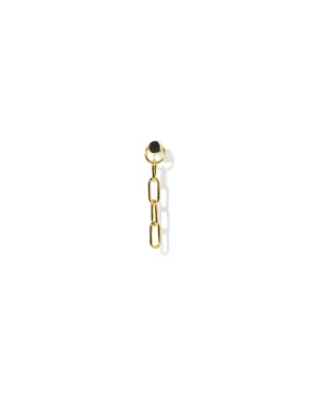 Connect Onyx Earring <br>Gold Vermeil