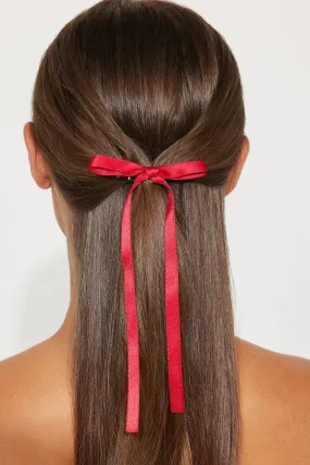 Coquette Tea Party Hair Clip Set - Red