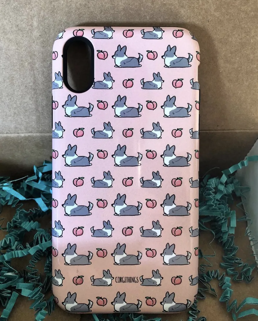 Corgi Sploot Peach Phone Case