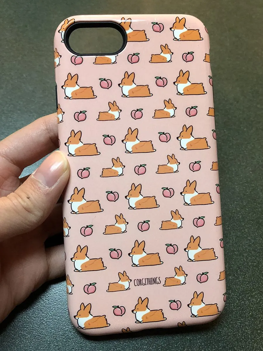 Corgi Sploot Peach Phone Case