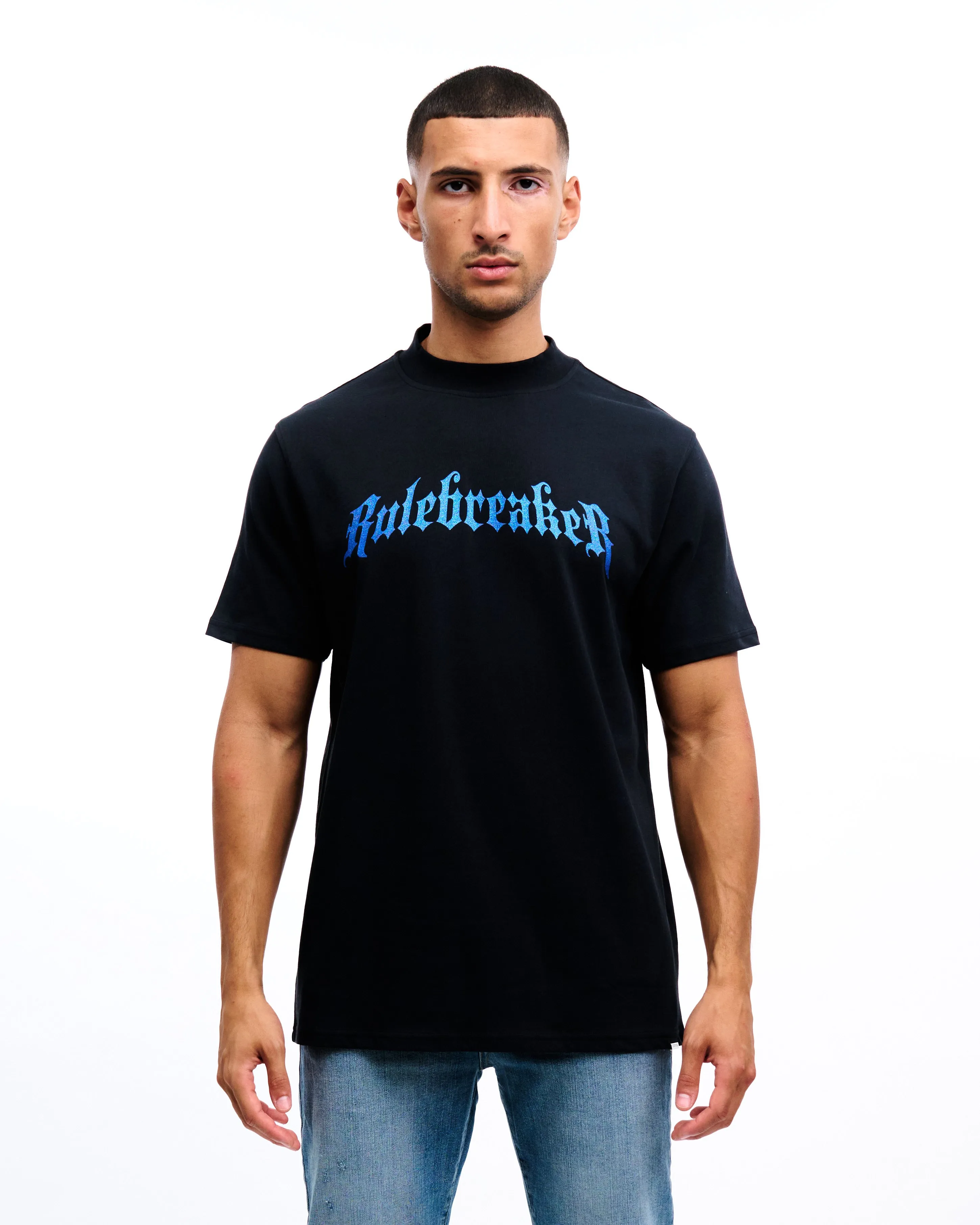 CROYEZ RULEBREAKER T-SHIRT - BLACK/COBALT