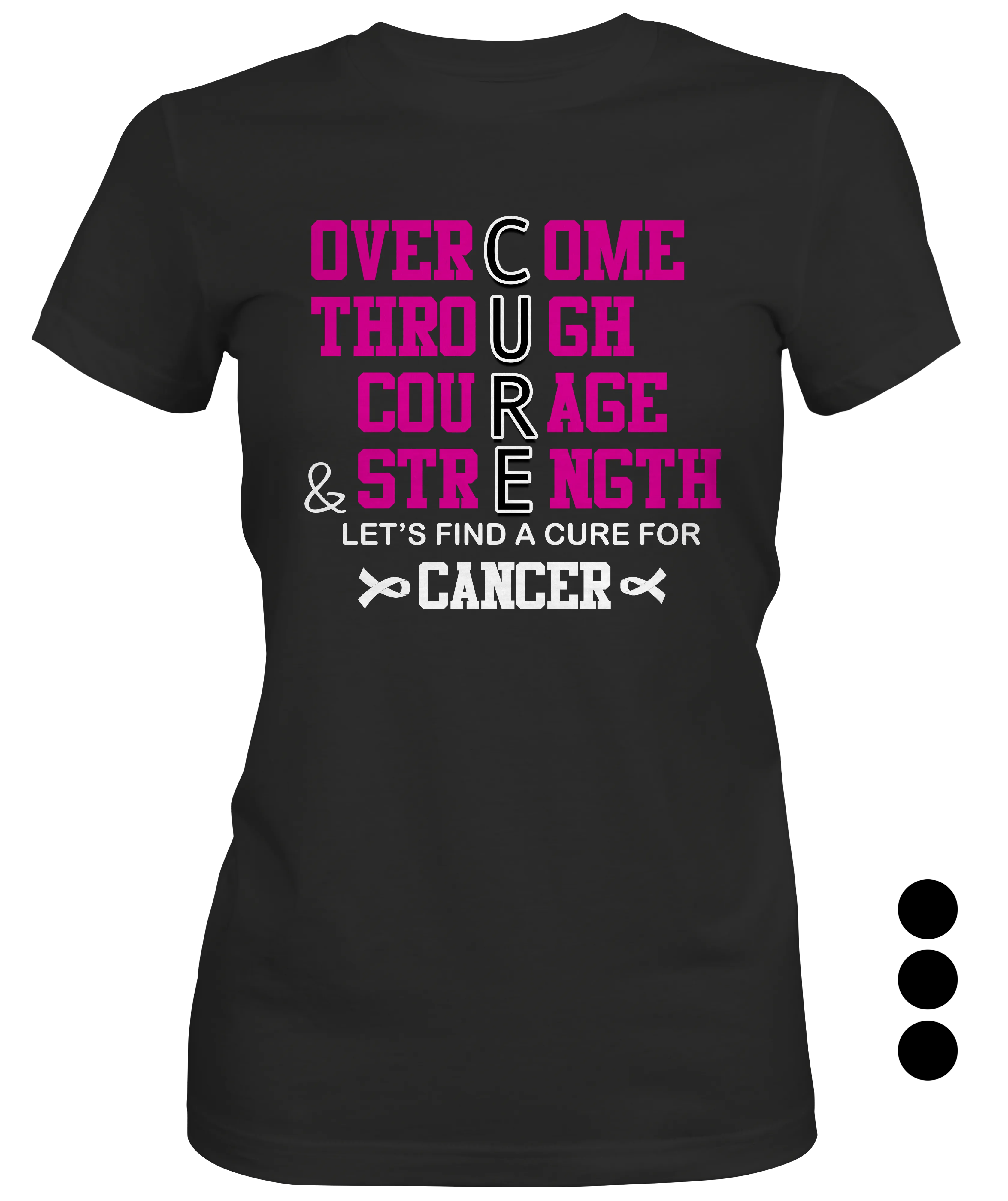 Cure Cancer Ladies T-shirt