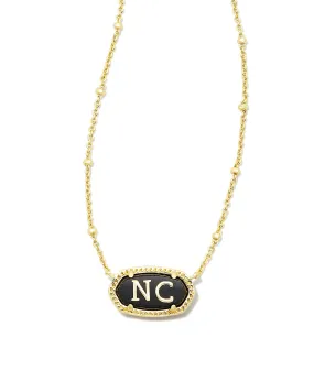 Elisa North Carolina Necklace in Gold Black Agate by Kendra Scott