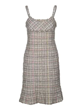 Empire Waist Tweed Flare Dress - '00s