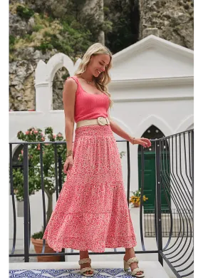 Esqualo Long Skirt Vacay Print - HS2314219