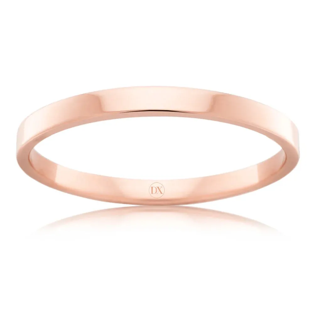 Flat Round 2mm - 9ct Rose Gold