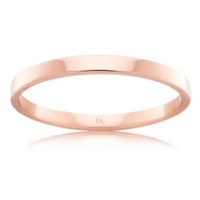 Flat Round 2mm - 9ct Rose Gold