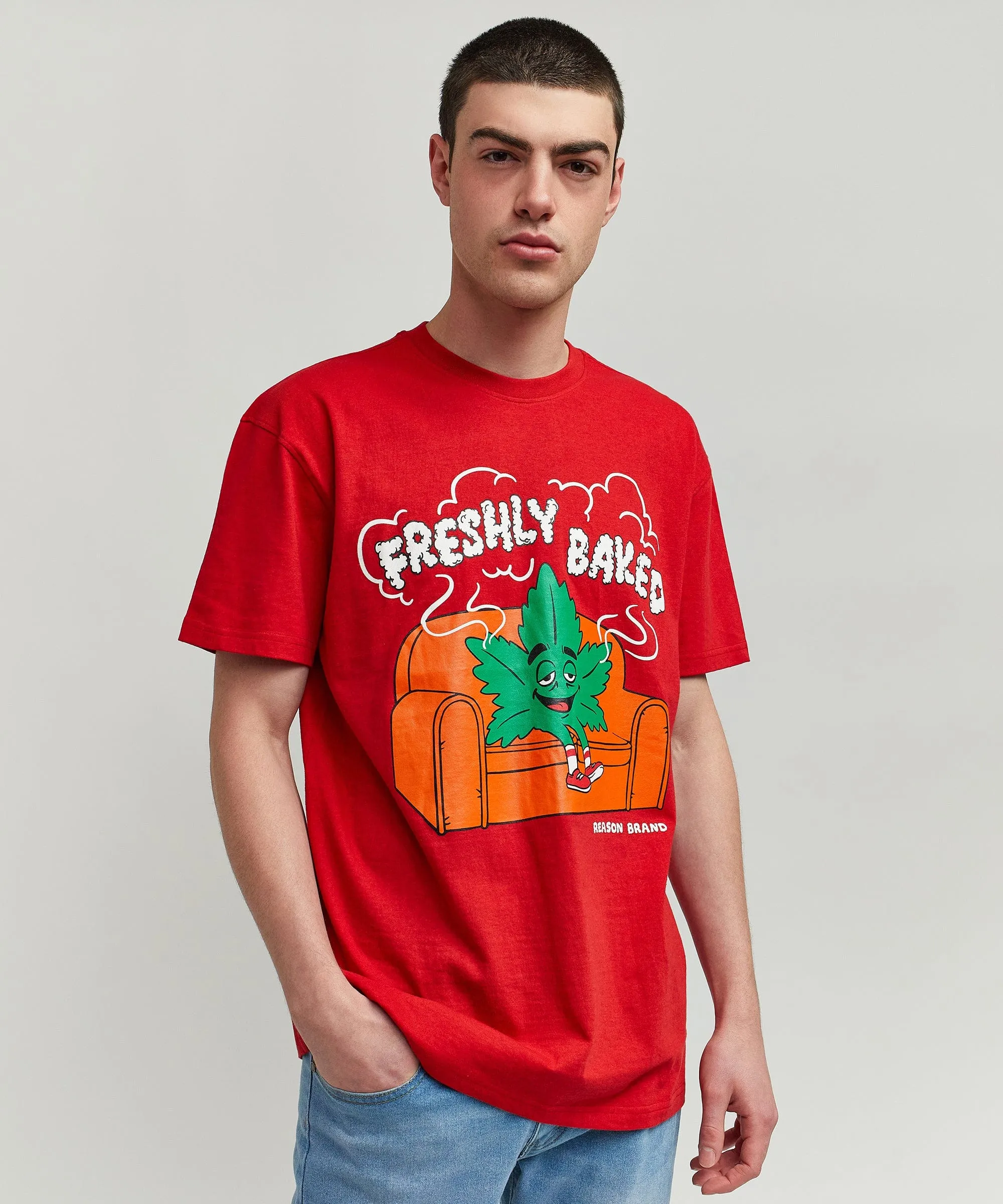 Freshly Baked Short Sleeve Graphic Print Tee - Red