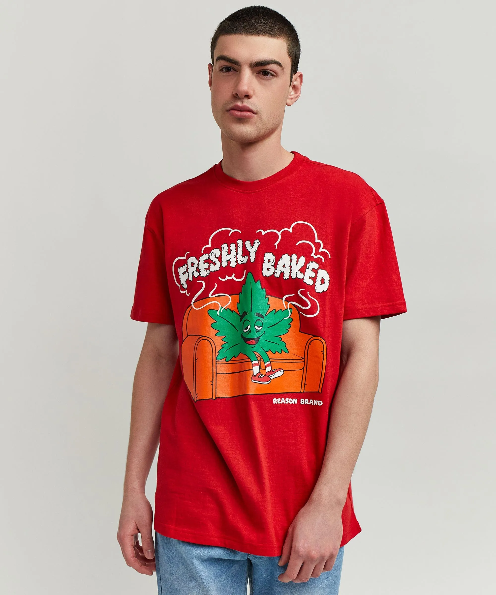 Freshly Baked Short Sleeve Graphic Print Tee - Red