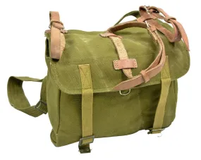 Genuine Romanian army bread bag military surplus Olive canvas haversack OD