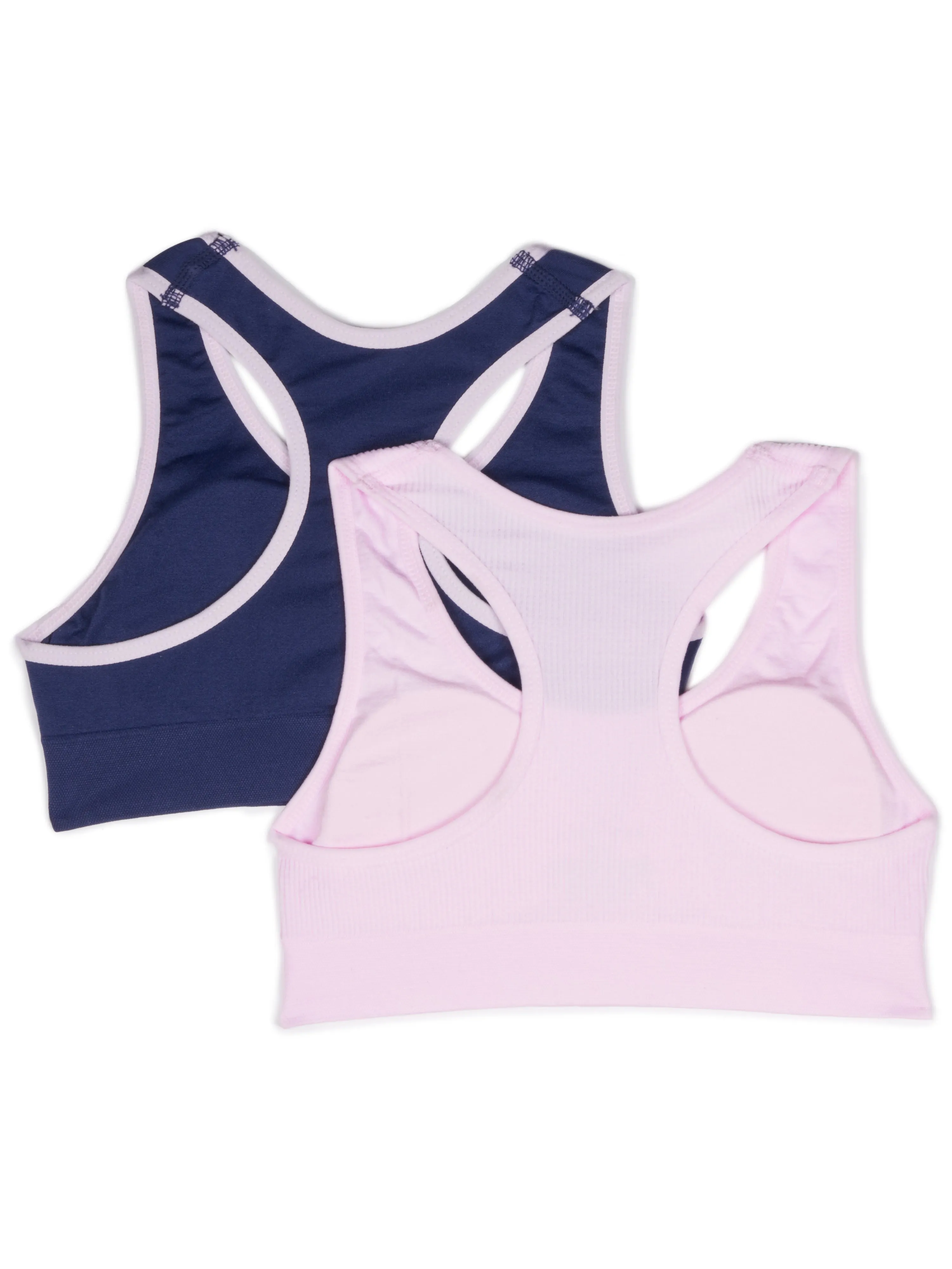 Girls "AWESOME" 2-Pack Seamless Ribbed Sports Bra Set