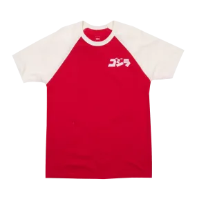 Godzilla Red & White Raglan