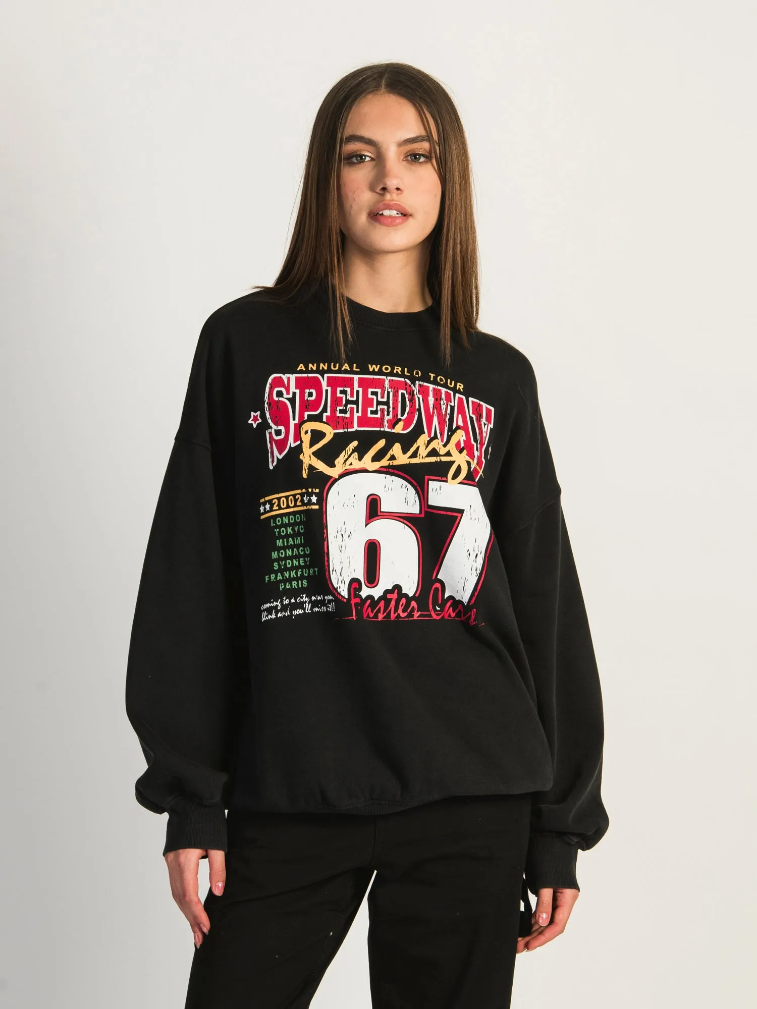 HARLOW MICHELLE PRINT CREWNECK - SPEEDWAY RACING