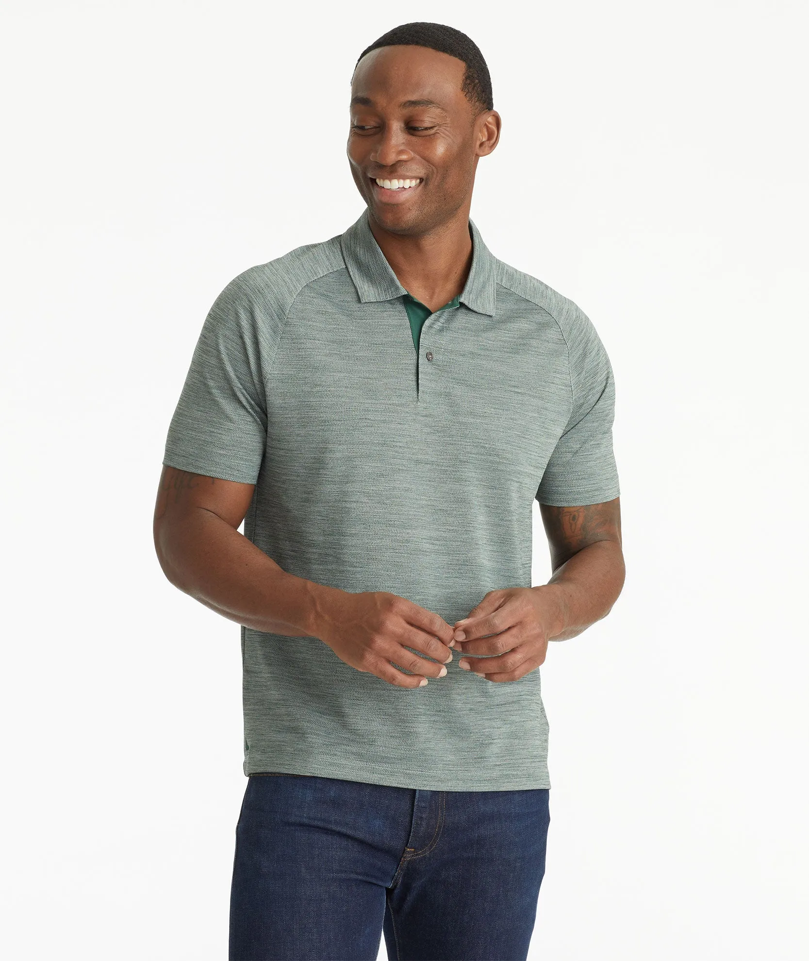 Heathered Performance Polo