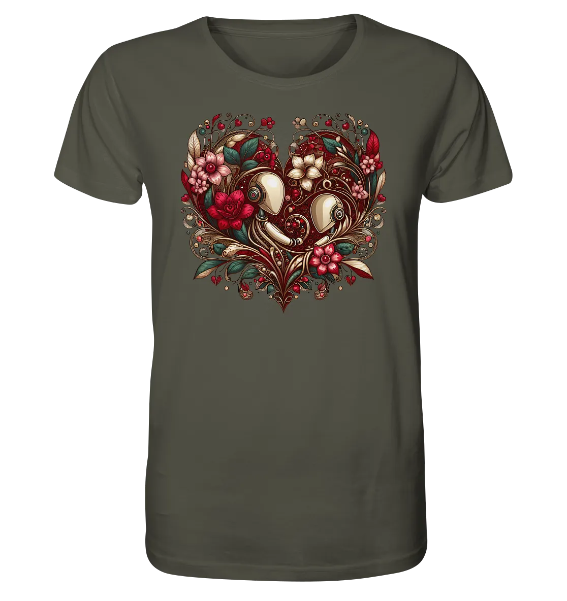 Herren T-Shirt mit Herzmotiv "Amoure Botanicals"