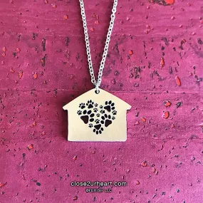 Home is Where Paws Are Necklace