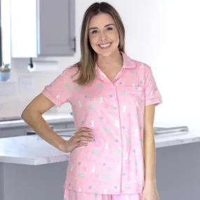 Howdy Friends Button Up Pajama Top