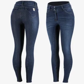 Kaia Womens Dark Denim Silicone FS Breeches