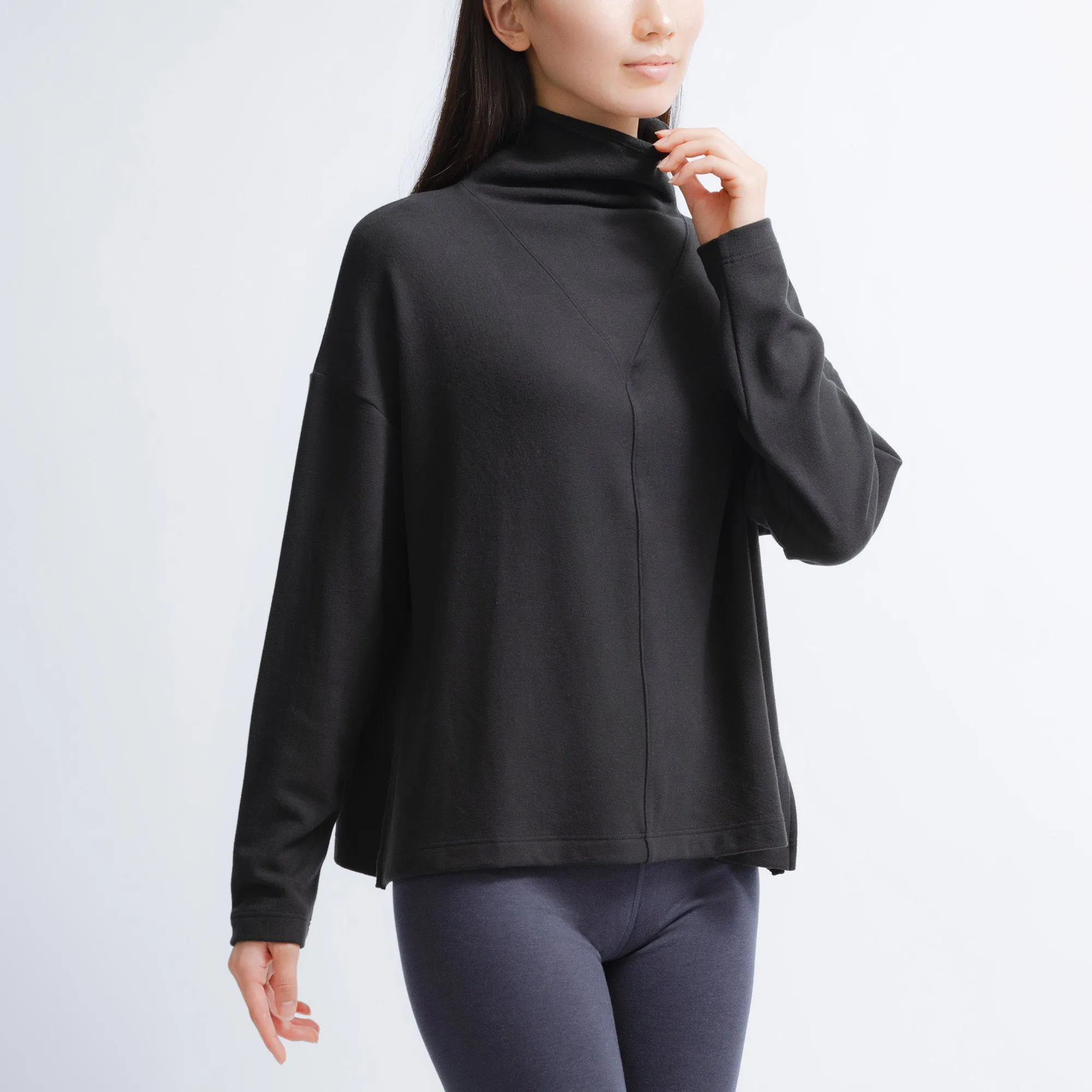 Loft Mock Neck Long Sleeve Top