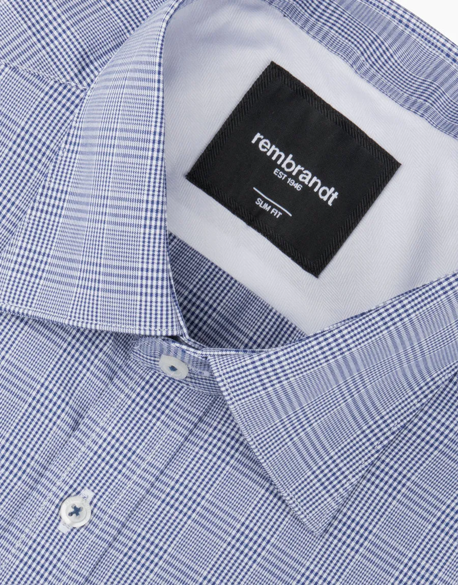 London Navy Gingham Check Shirt