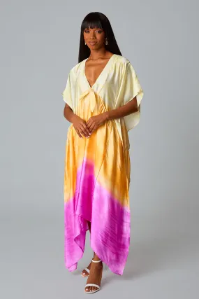 Mamie Caftan Maxi Dress - Strawberry Limeade