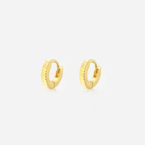 Mariam Textured Gold Huggie Earrings